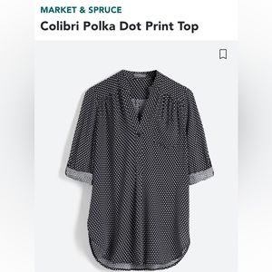Market & Spruce Colibri Polka Dot Print
Top